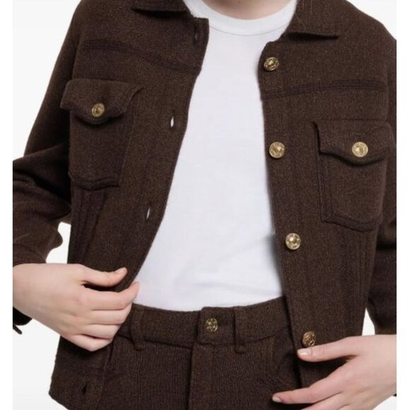 BARRIE Barrie Knitted Jacket - Brown - Picture 3 of 13